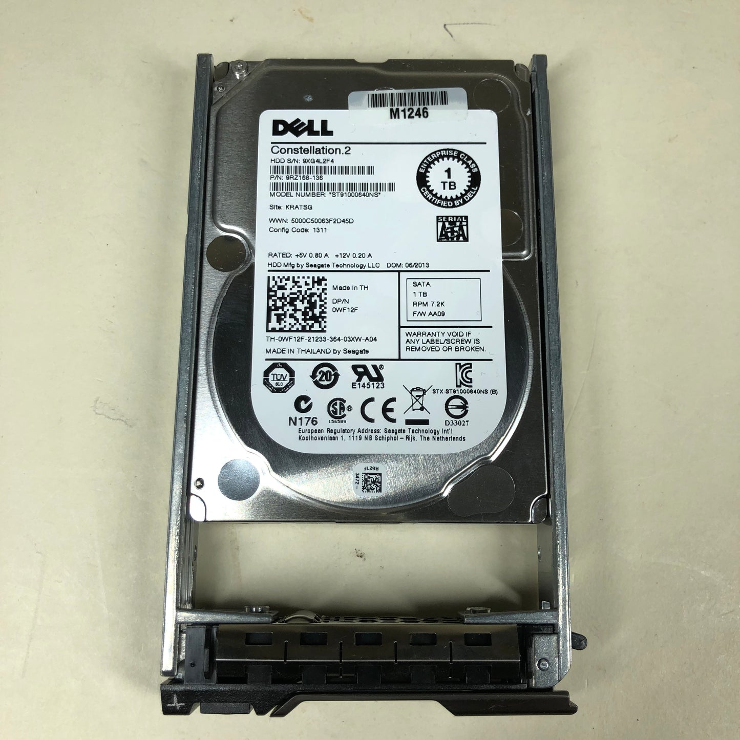 Dell 2.5" Constelation 1TB SATA III 6Gb/s HDD ST91000640NS