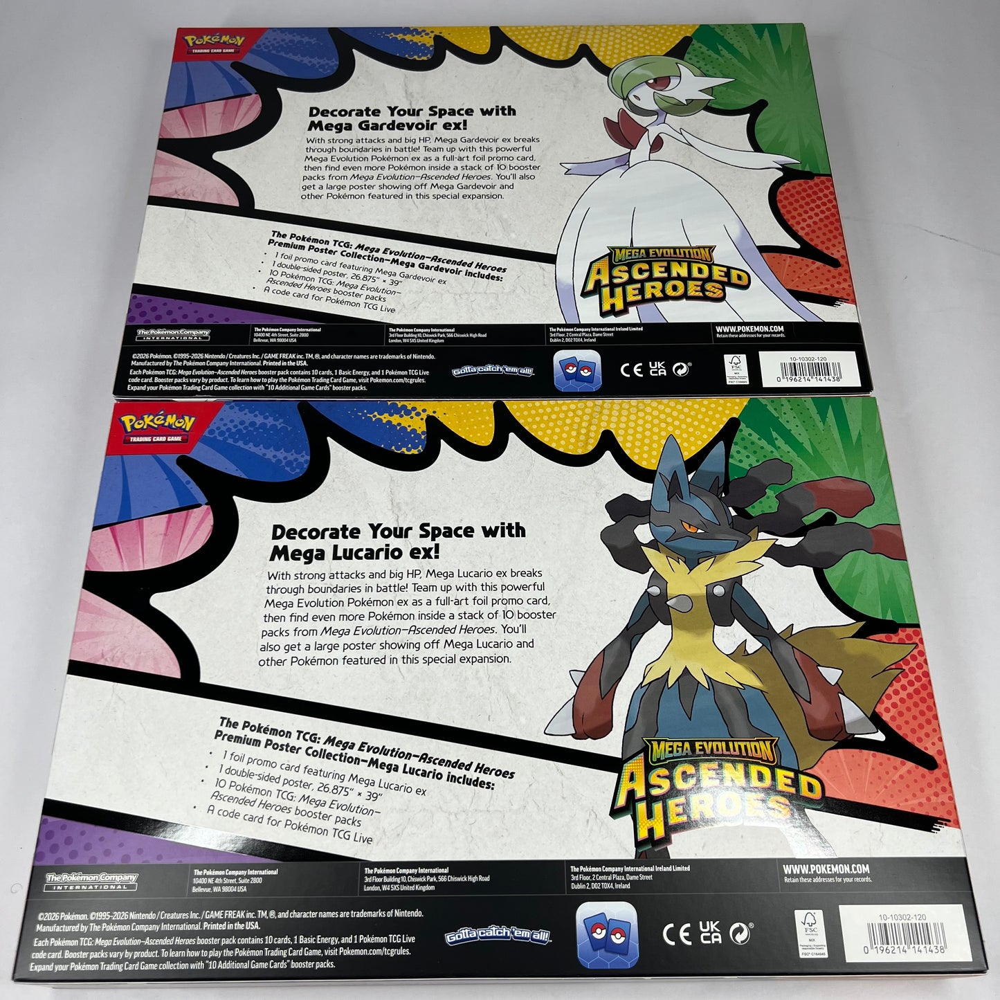 New Pokemon Mega Evolution Ascended Heroes Premium Poster Collection Box 2 Count