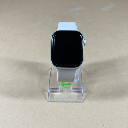 GPS Only Apple Watch Series 10 42MM Silver Aluminum White Sport Band A2997