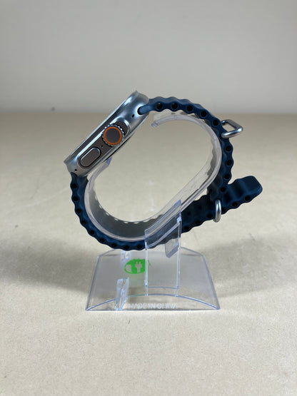 Unlocked Apple Watch Ultra 2 49MM Blue Titanium Blue Sport Band