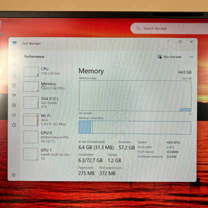 Dell XPS 9520 15.6" i7-12700H 2.3GHz 64GB RAM 512GB SSD WIN 11 HOME