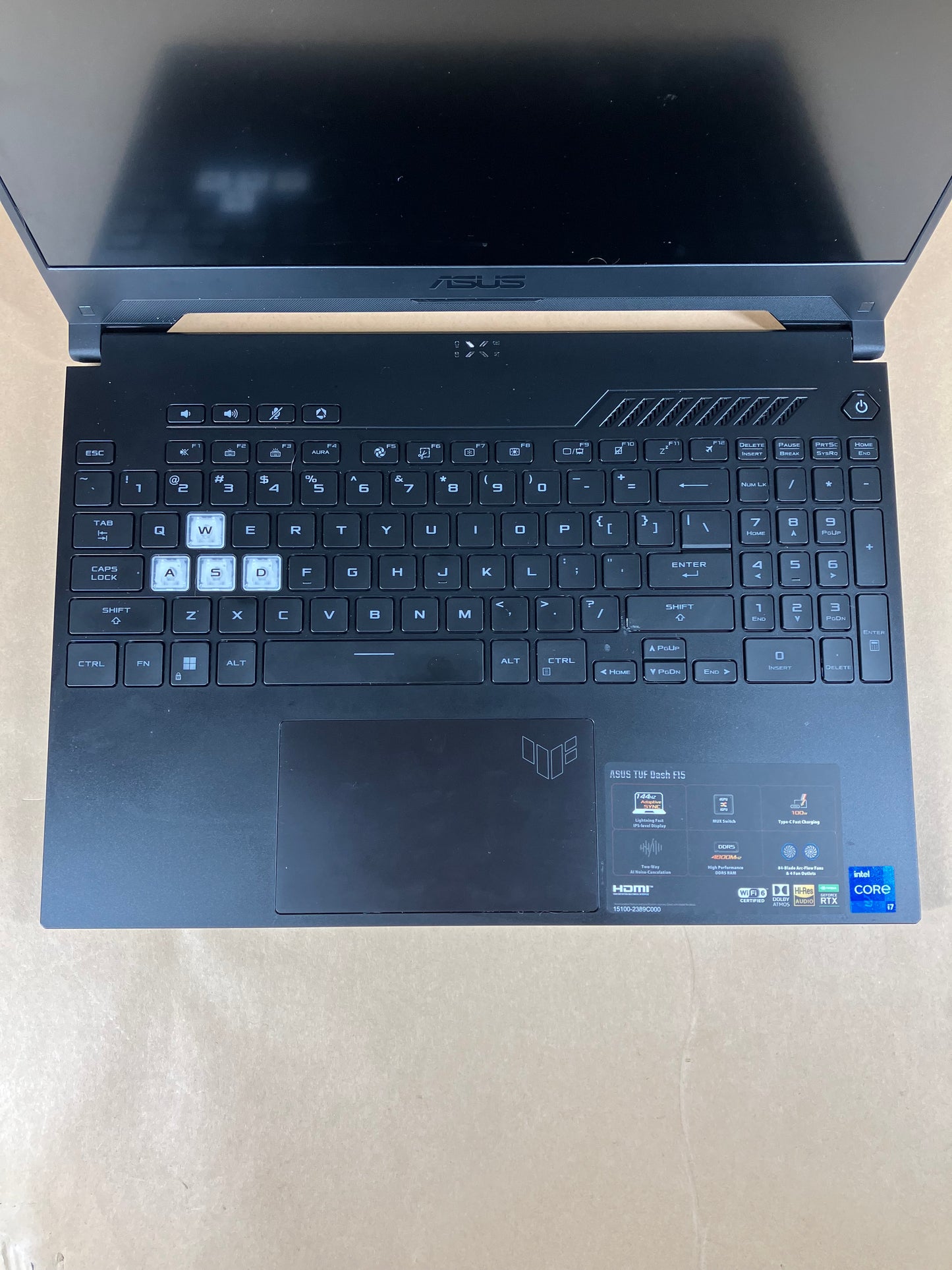Asus Tuf Dash F15 FX1517ZR 15.6" i7-12650H 16GB RAM 512GB SSD GeForce RTX 3070
