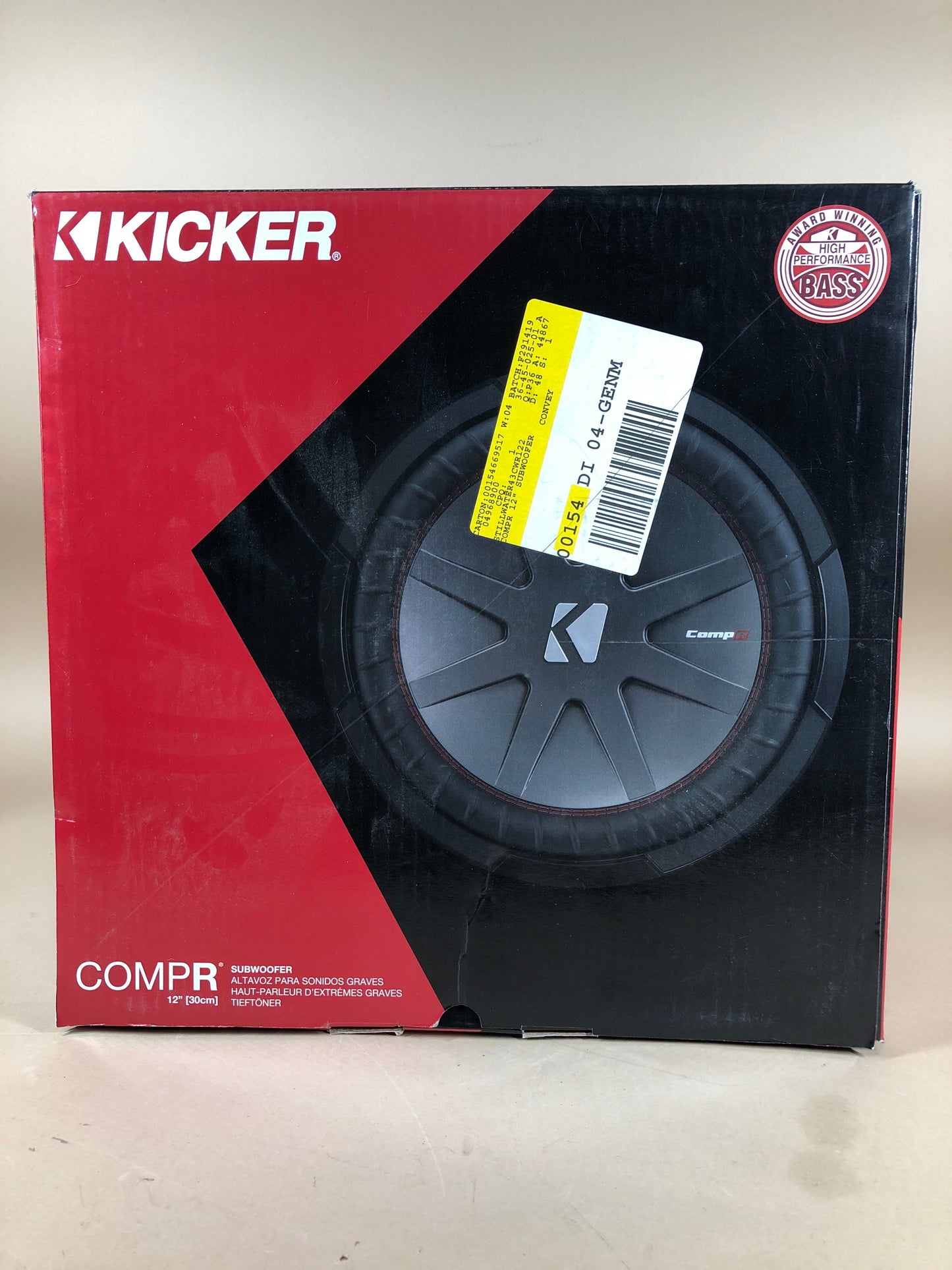 New Kicker Camp R Subwoofer 43cwr122