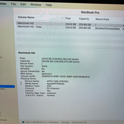 2017 Apple MacBook Air 13.3" i5 3.1GHz 8GB RAM 256GB SSD Space Gray A1706