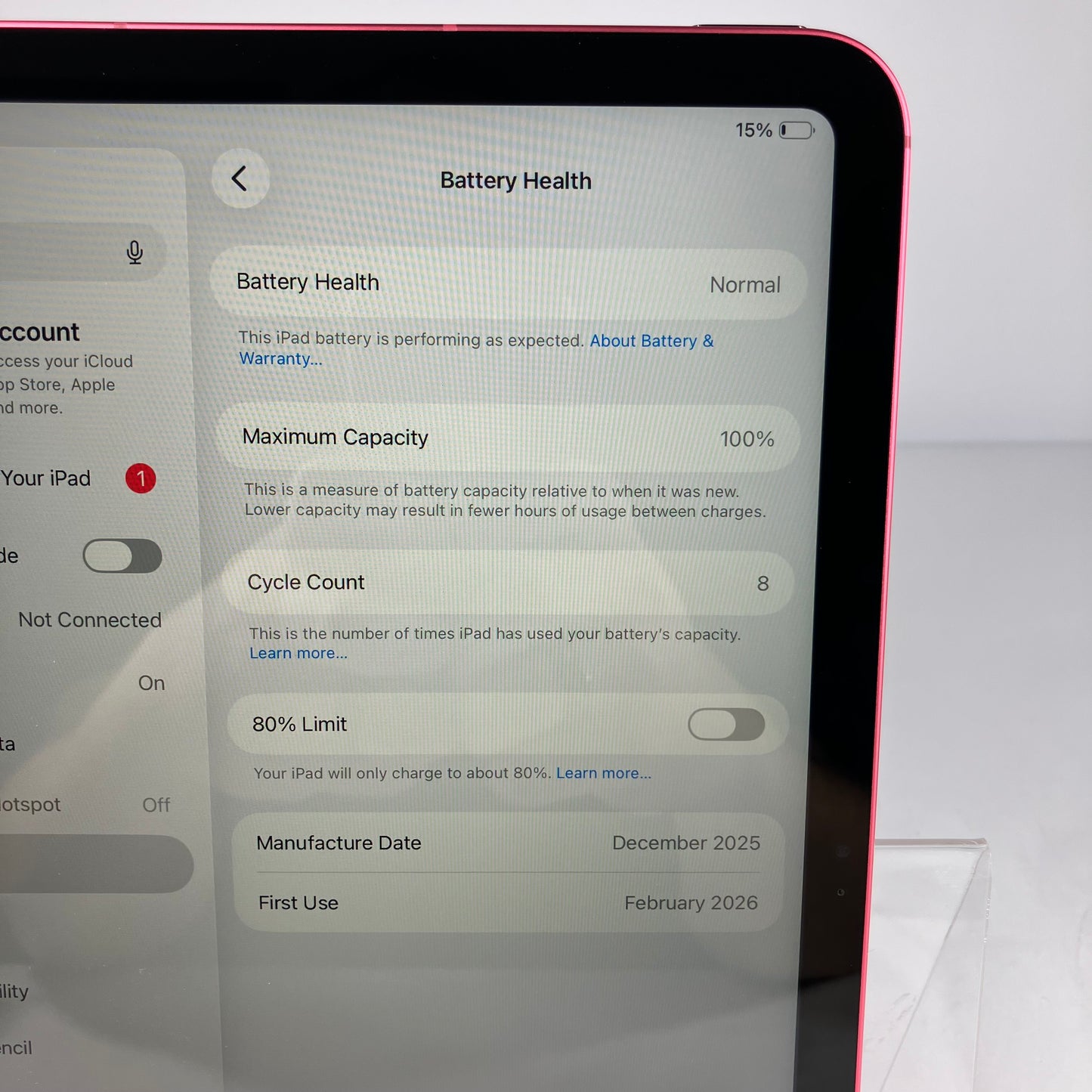 WiFi Only Apple iPad 11" (A16) 128GB Pink MD7J4LL/A