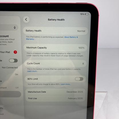WiFi Only Apple iPad 11" (A16) 128GB Pink MD7J4LL/A