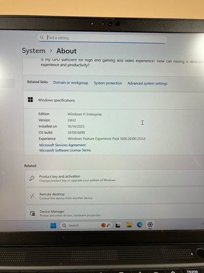 Lenovo ThinkPad T14S GEN 4 14" Ryzen 7 Pro 7840U 3.3GHz 16GB RAM 512GB SSD
