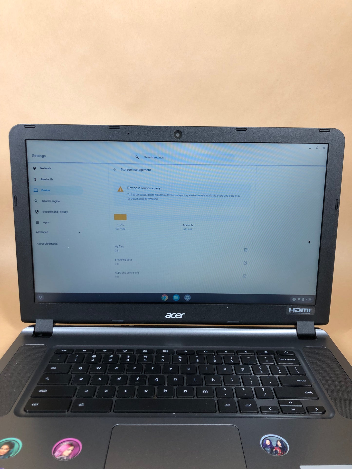Acer Chromebook 15 CB3-532 15.6" Celeron N4000 1.6GHz 4GB RAM 64GB SSD