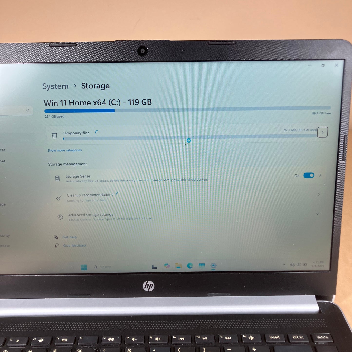 HP Notebook 14-DK0022WM 14" Ryzen 3200U 2.6GHz 4GB RAM 128GB SSD Radeon Vega 3