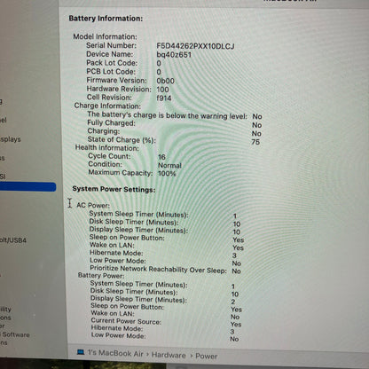 2024 Apple MacBook Air 13.6" M3 8C GPU 16GB RAM 256GB SSD A3113 With AppleCare+