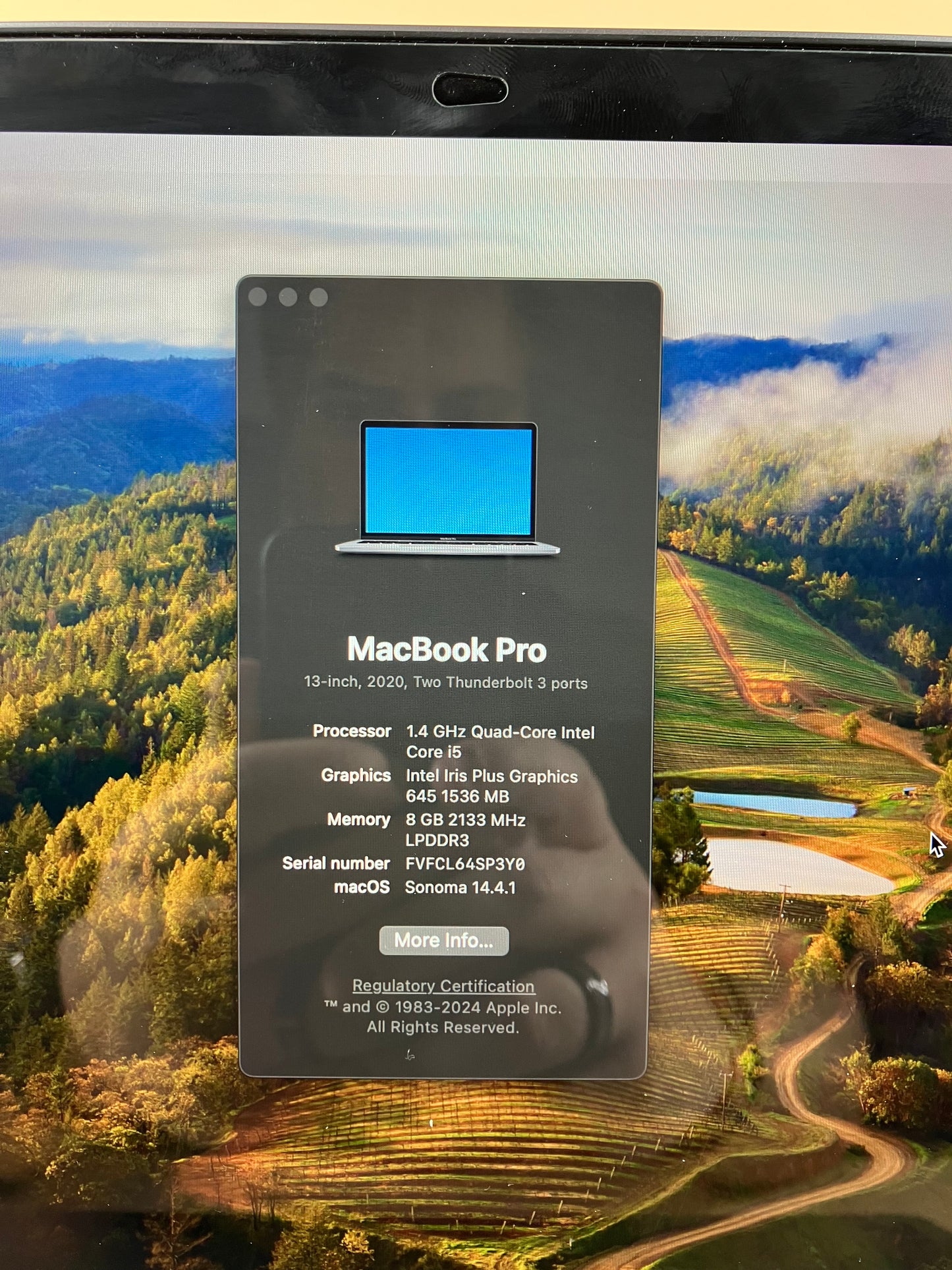 2020 Apple MacBook Air 13.3" i5 1.4GHz 8GB RAM 512GB SSD Silver A2289
