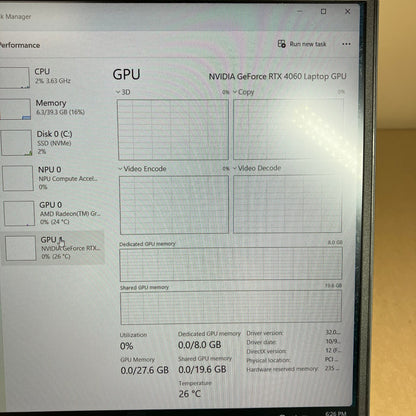 HP Victus 16-S0010CA 16" Ryzen 7 7840HS 3.8GHz 40GB RAM 1TB SSD GeForce RTX 4060