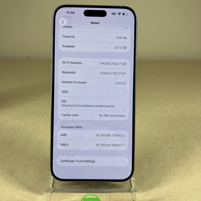 Unlocked Apple iPhone 15 Pro Max 256GB Natural Titanium MU683LL/A