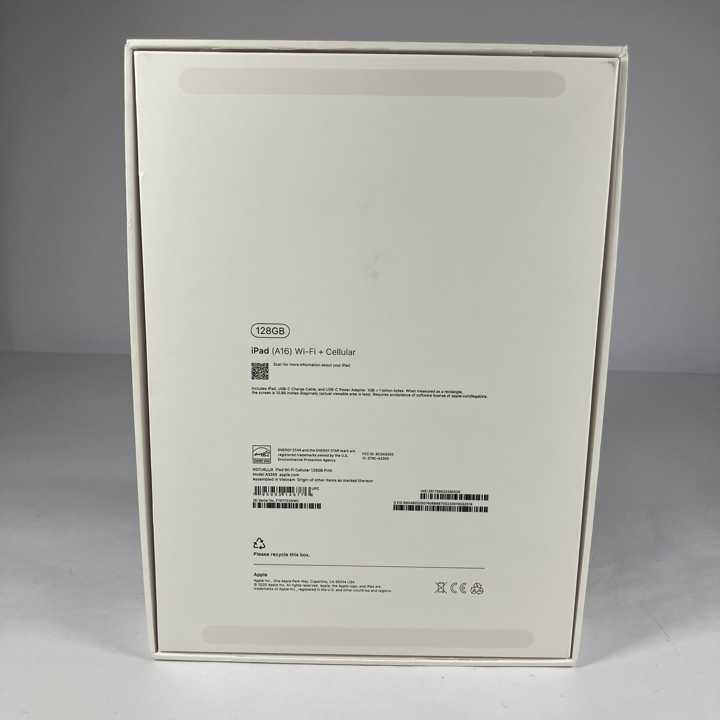 WiFi Only Apple iPad 11" (A16) 128GB Pink MD7J4LL/A