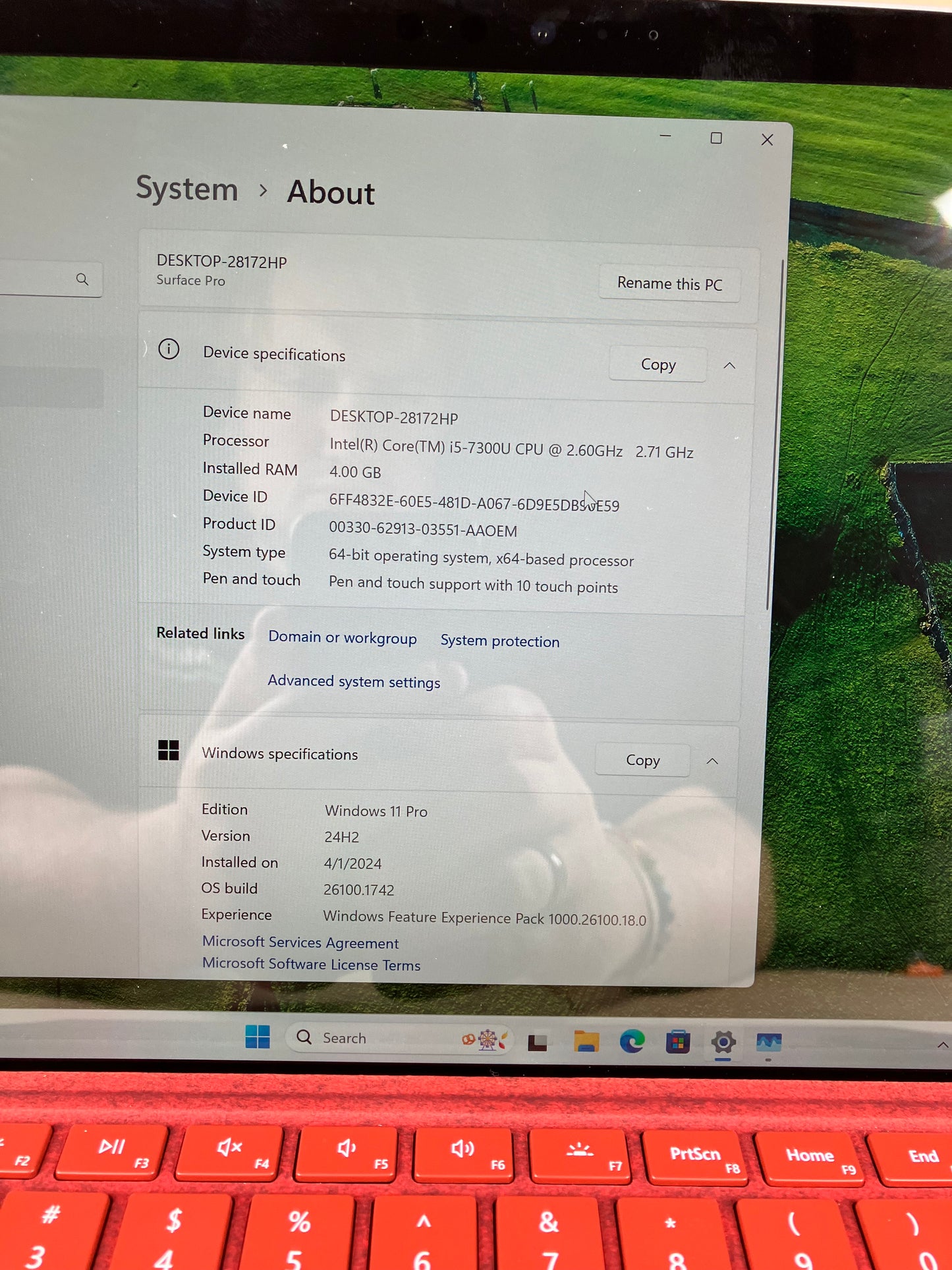 Microsoft Surface Pro 5 1796 12.3" i5-7300U 2.6GHz 4GB RAM 128GB SSD