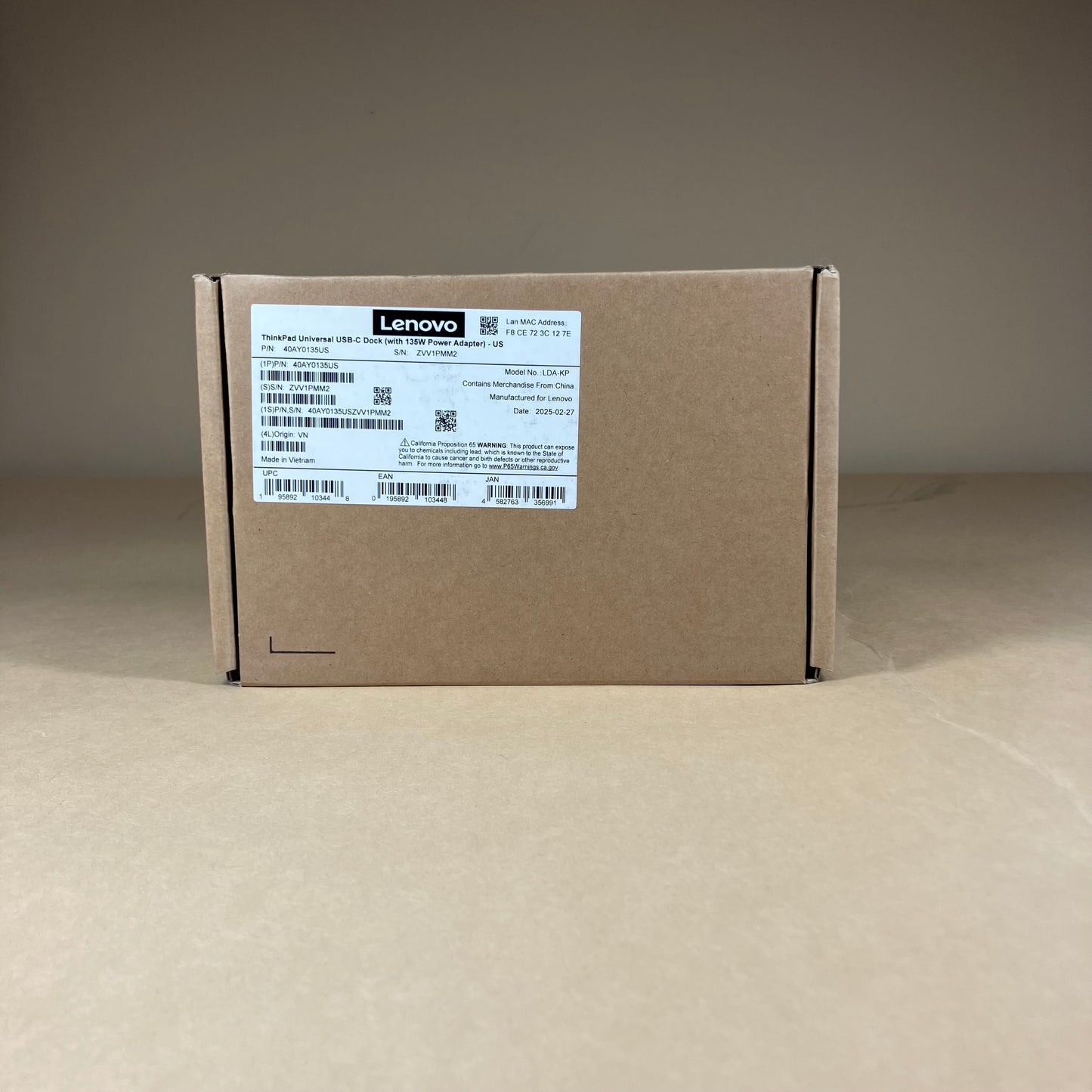 New Lenovo Thinkpad USB-C Dock with 135W Power Adapter 1P40AY0135US