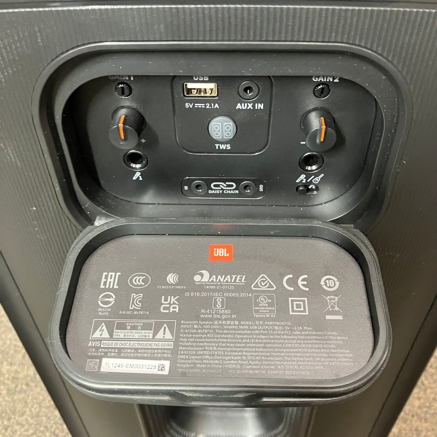 JBL Partybox 710 Black Active 2-way Portable Bluetooth Party Speaker