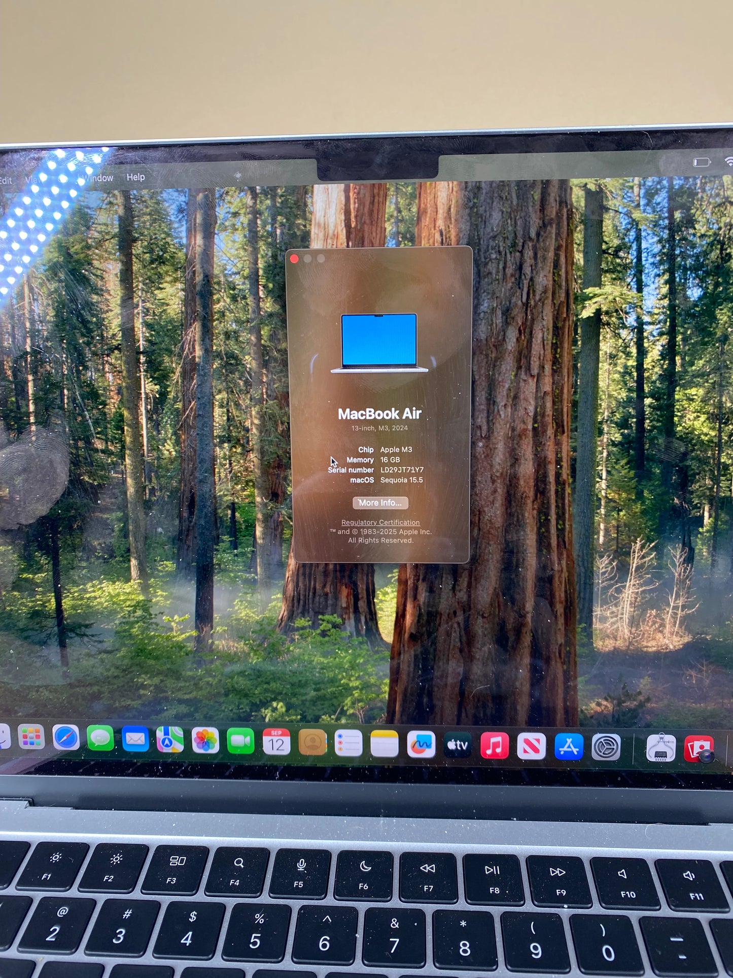 2024 Apple MacBook Air 13.6" M3 8C CPU 4.0GHz 16GB RAM 256GB SSD A3113