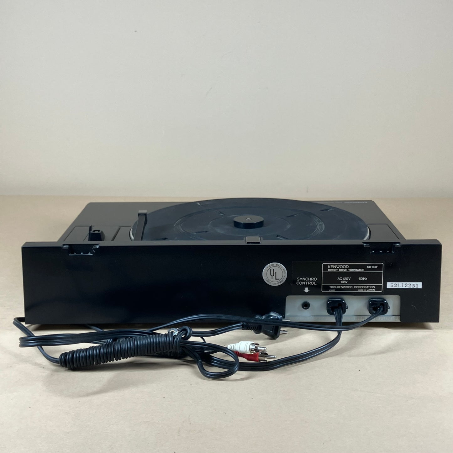 Kenwood KD-64F Linear Tracking Turntable 45680 No Lid or Needle