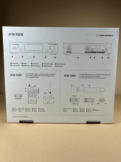 New Audio Technica 3000 Series UHF Wireless Bodypack System ATW-R3210 ATW-T3201