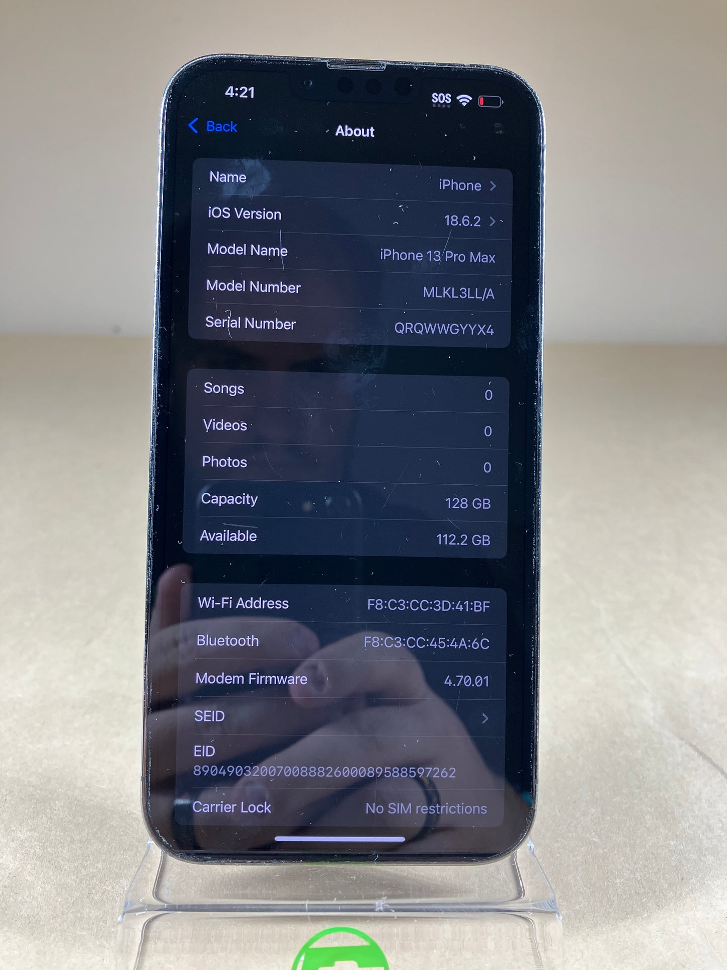 Unlocked Apple iPhone 13 Pro Max 128GB Graphite MLKL3LL/A