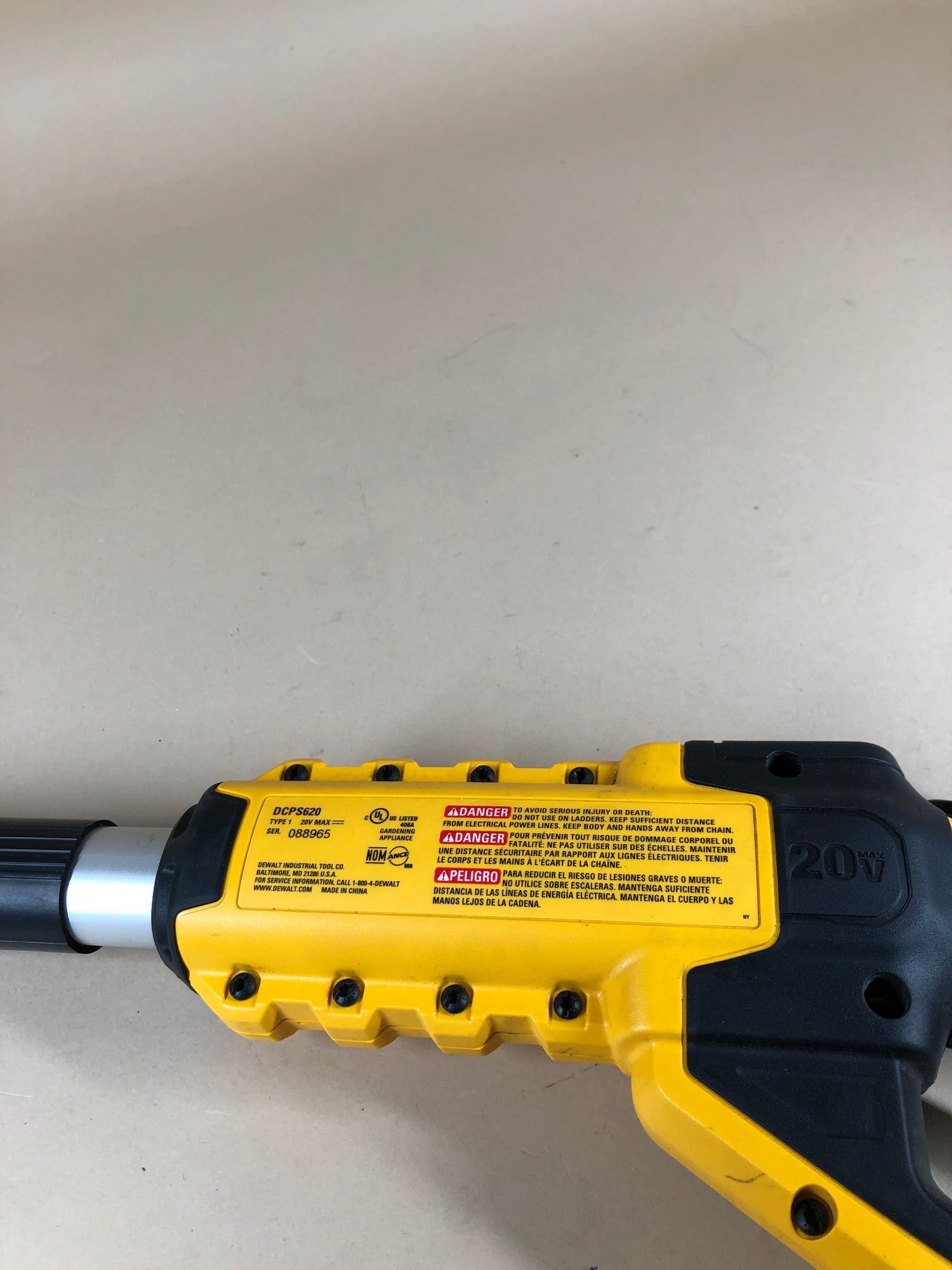 DeWalt DCPS620 20V Pole Saw