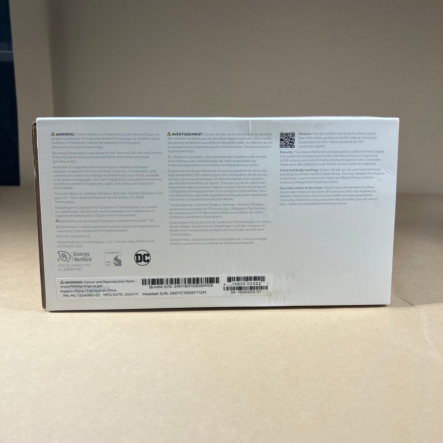 Meta Quest 3S 128GB Standalone All-in-One VR Headset P97