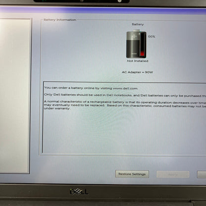 Dell Latitude 7410 13.3" i7-10610U 1.8GHz 16GB RAM NO SSD NO OS NO BATTERY