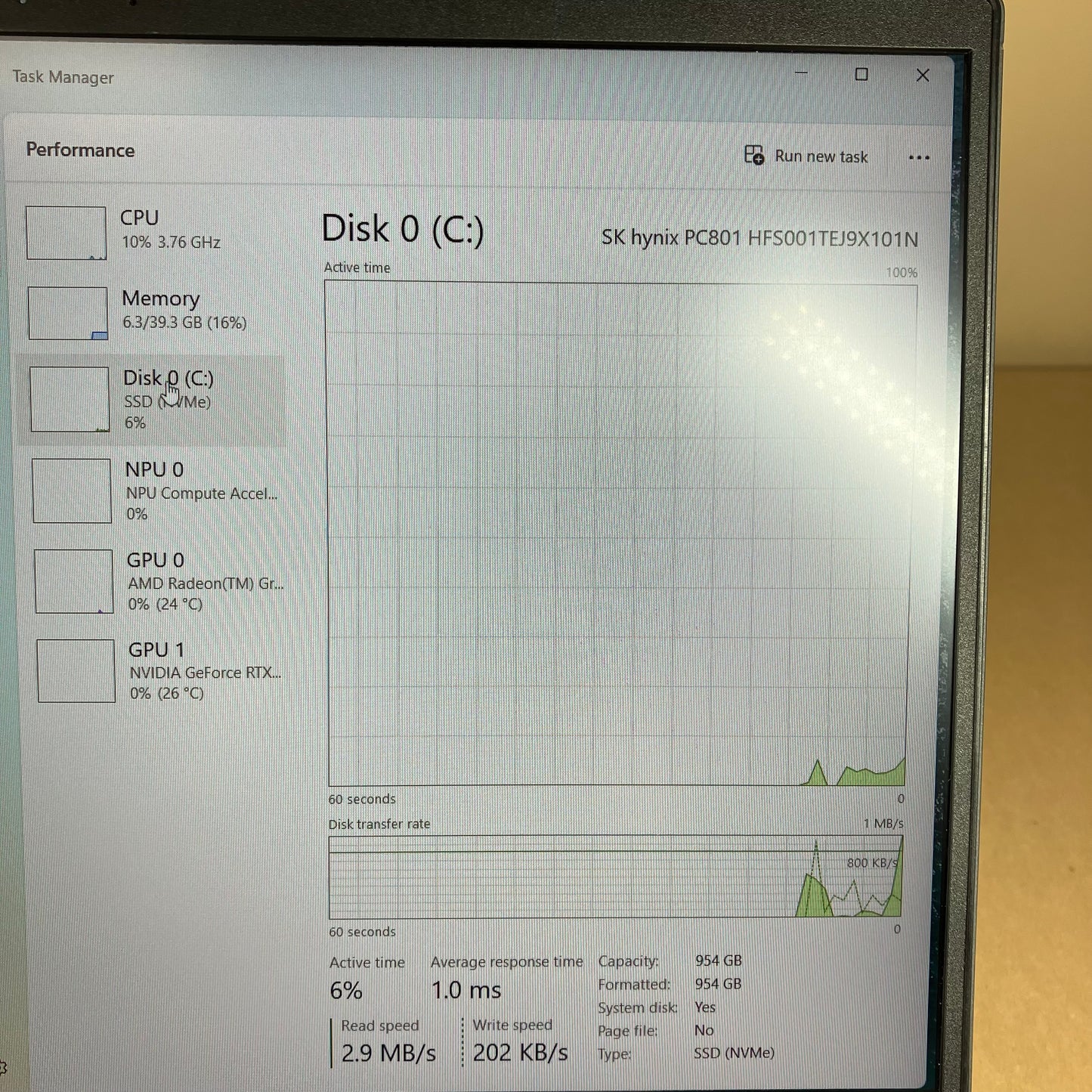 HP Victus 16-S0010CA 16" Ryzen 7 7840HS 3.8GHz 40GB RAM 1TB SSD GeForce RTX 4060