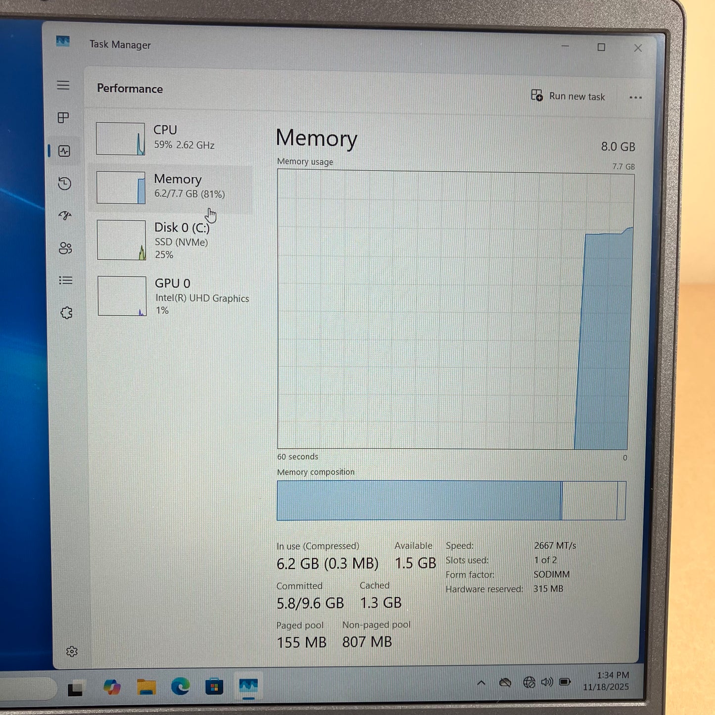Dell Inspiron 15 3520 15.6" i5-1235U 1.3GHz 8GB RAM 512GB SSD