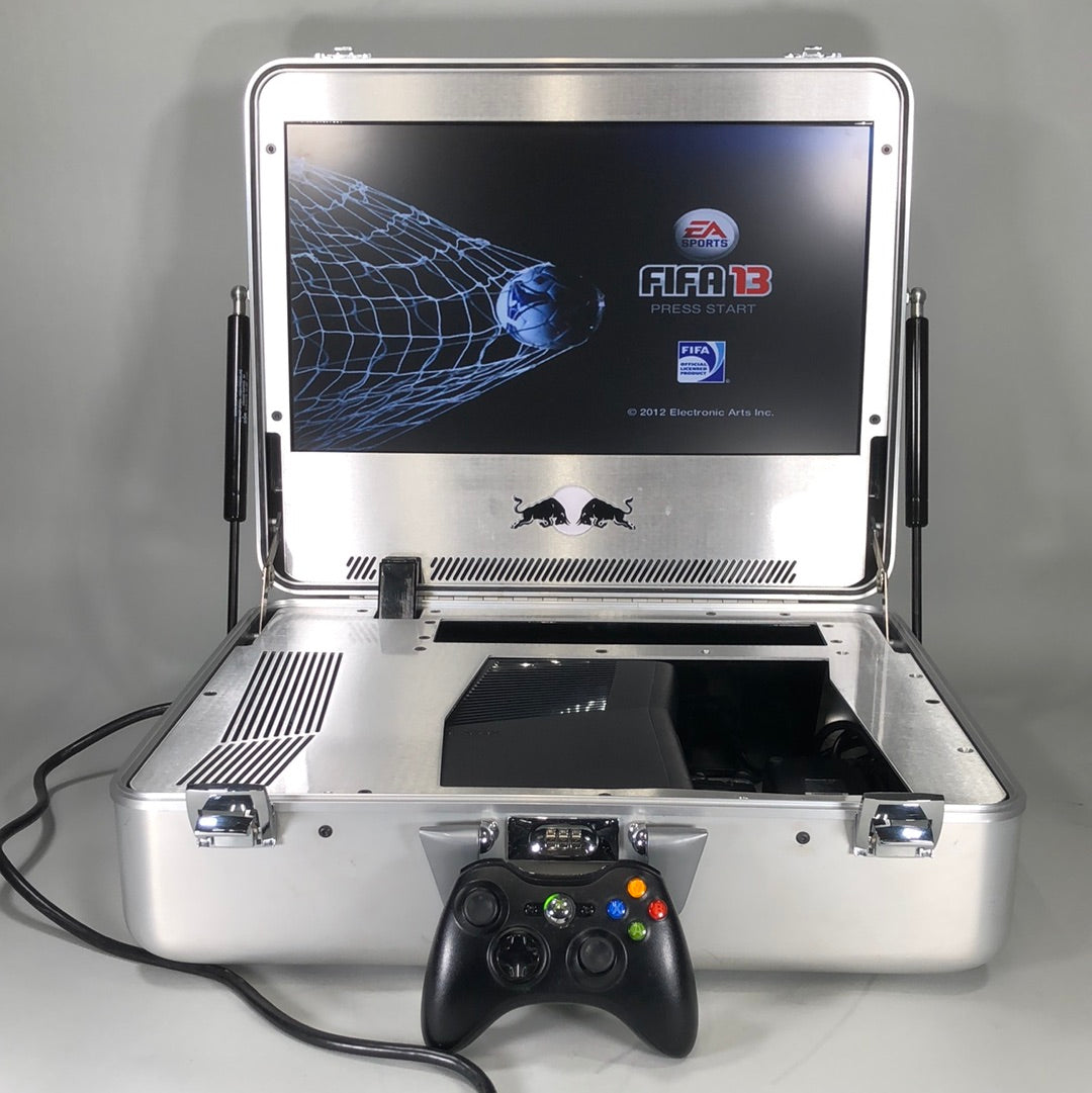 RARE Red Bull Xbox 360 S Zero Halliburton Portable Xcase Monitor Case 1439 Gift