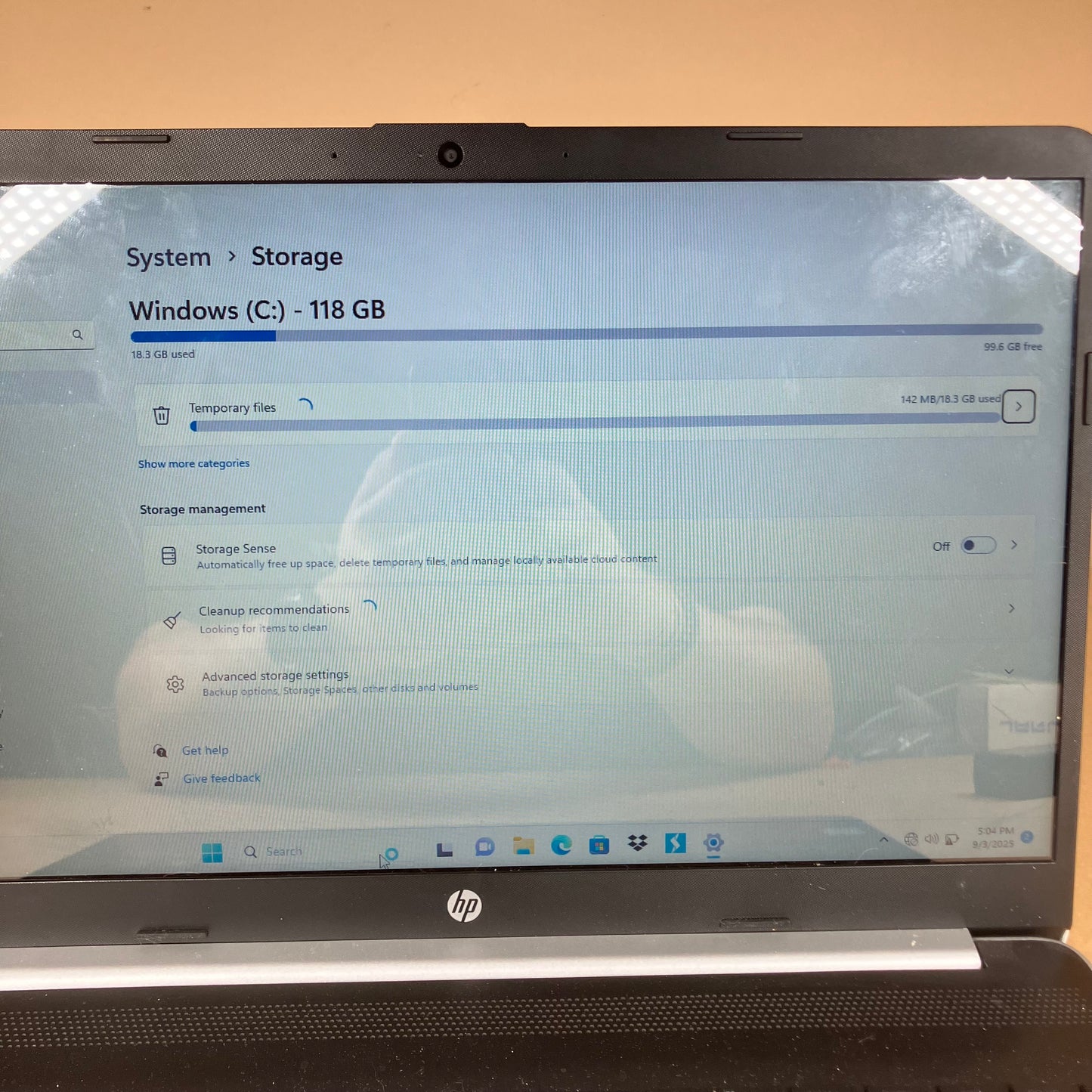 HP NoteBook 15-DW0023CL 15.6" i3-8145U 2.3GHz 4GB RAM 128GB SSD