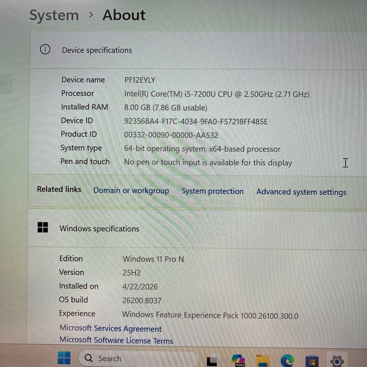 Broken Lenovo ThinkPad X1 CARBON GEN 5 14" i5-7200U 2.5GHz 8GB RAM 256GB SSD