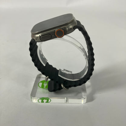 Unlocked Apple Watch Ultra 49MM Natural Titanium Black Solo Loop MQET3LL/A