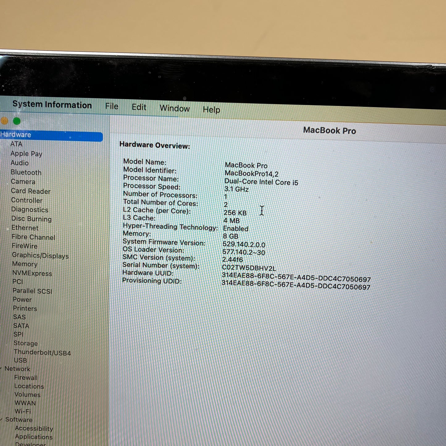 2017 Apple MacBook Air 13.3" i5 3.1GHz 8GB RAM 256GB SSD Space Gray BAD BATT