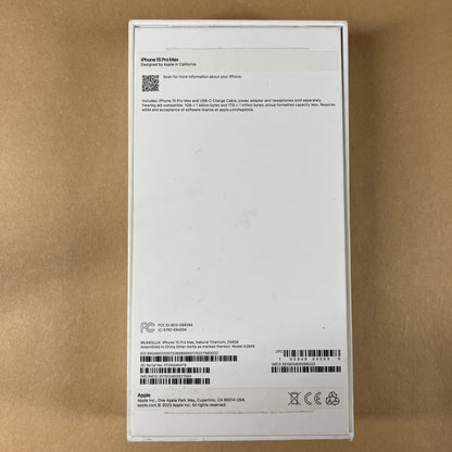 Unlocked Apple iPhone 15 Pro Max 256GB Natural Titanium MU683LL/A