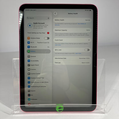 WiFi Only Apple iPad 11" (A16) 128GB Pink MD4E4LL/A Bundle