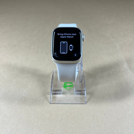 GPS Only Apple Watch Series 9 41MM Gold Aluminum White Sport Band MR8T3LL/A