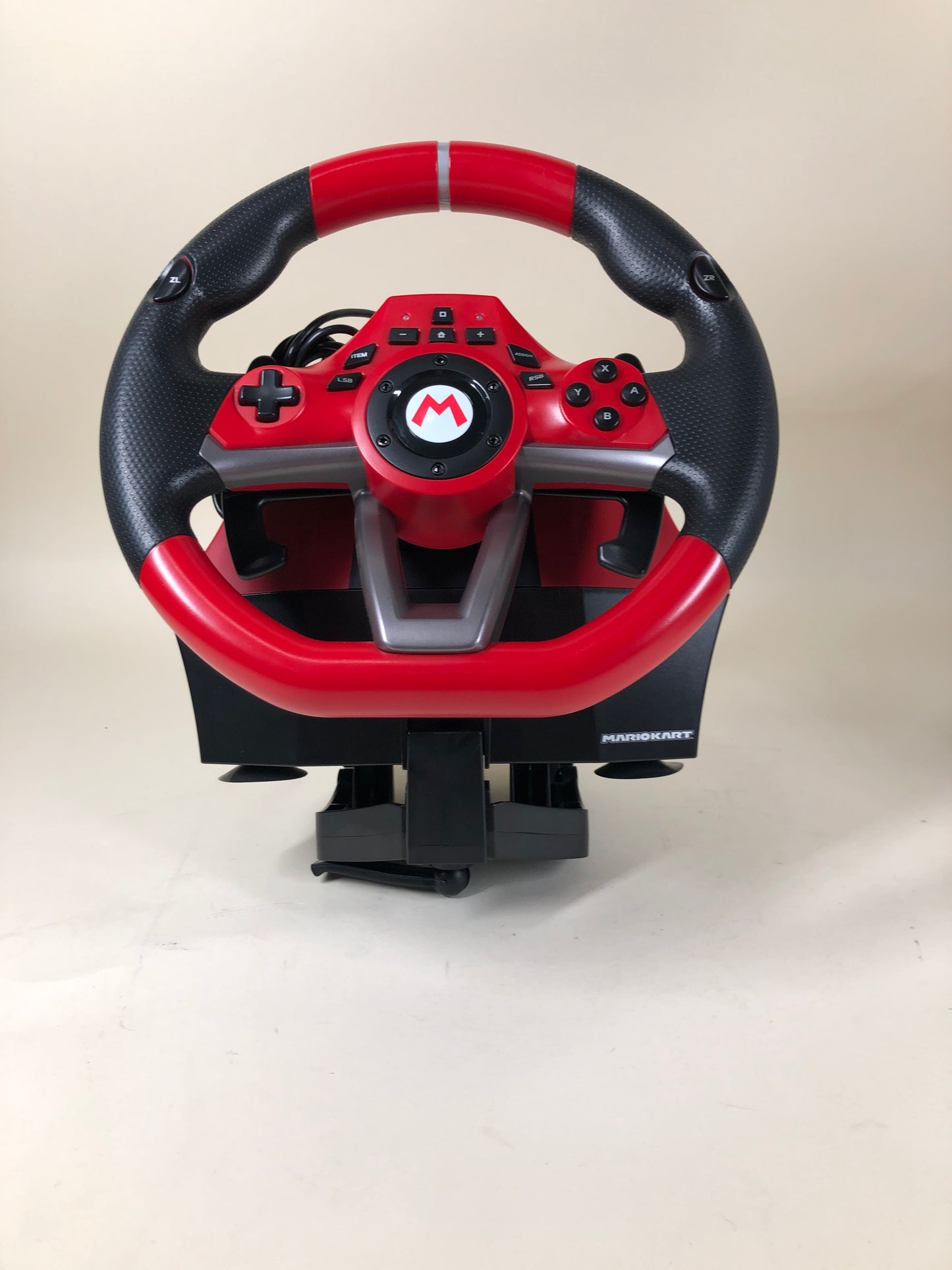 Nintendo MarioKart Racing Wheel Pro Deluxe Black/Red NSW-228