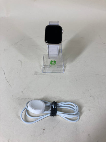 Factory Unlocked Apple Watch SE 2nd Gen 40MM Starlight Aluminum White Sport Band A2726