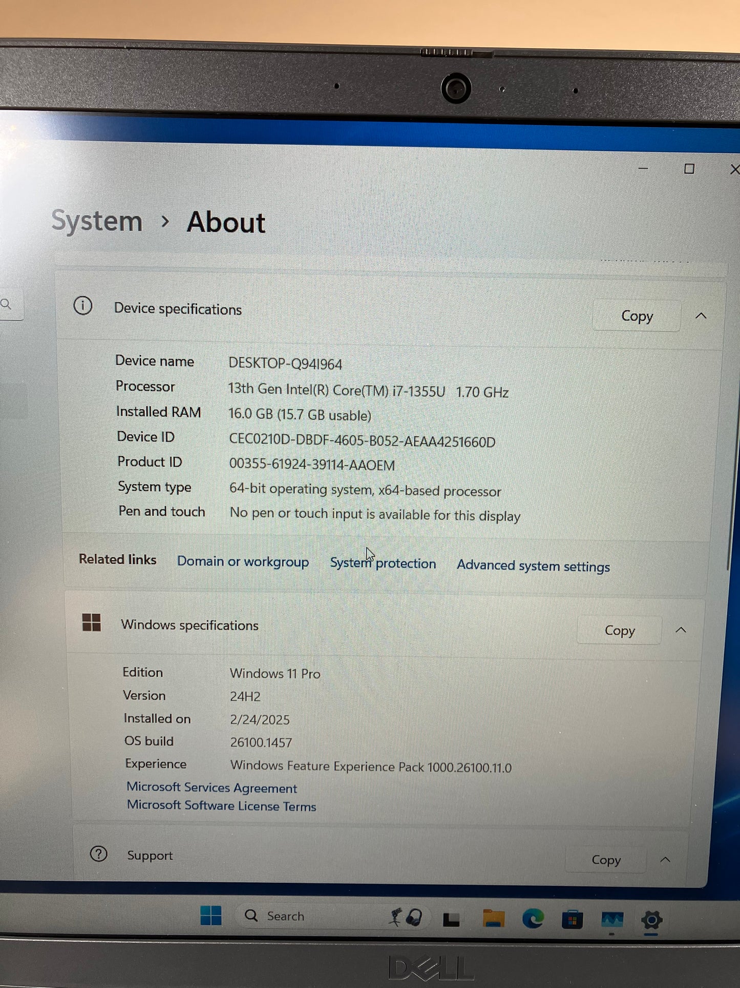 Dell Latitude 3550 15.6" i7-1355U 1.7GHz 16GB RAM 256GB SSD