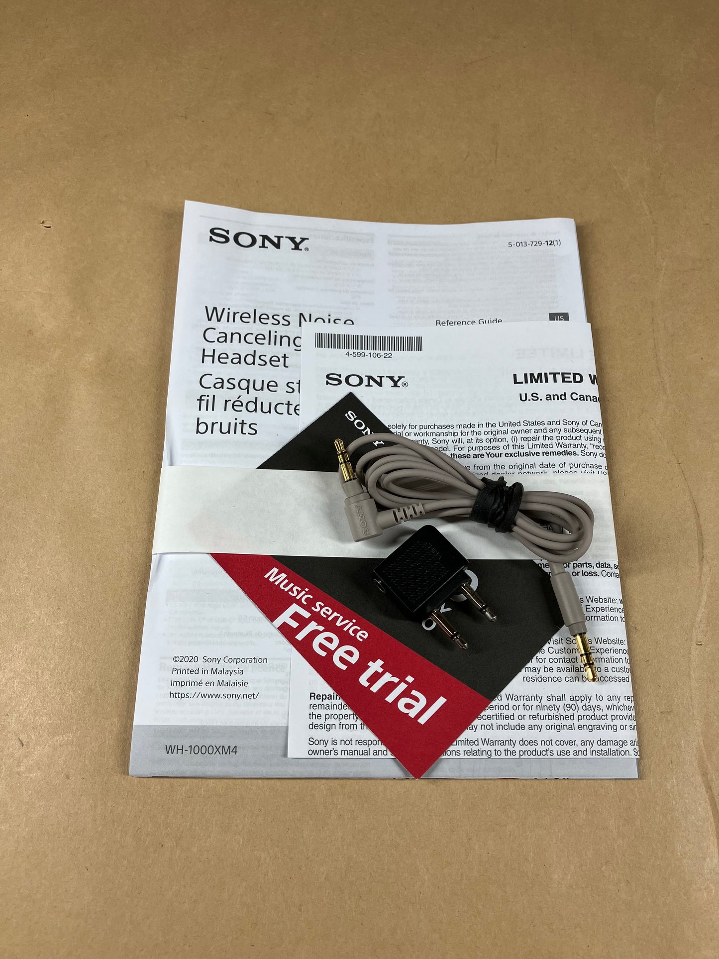 Sony WH-1000XM4 Noise Cancelling Wireless Stereo Headset Gray