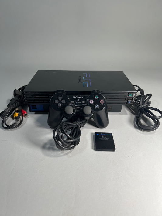 Sony PlayStation 2 Fat PS2 Black Console Gaming System SCPH-50001