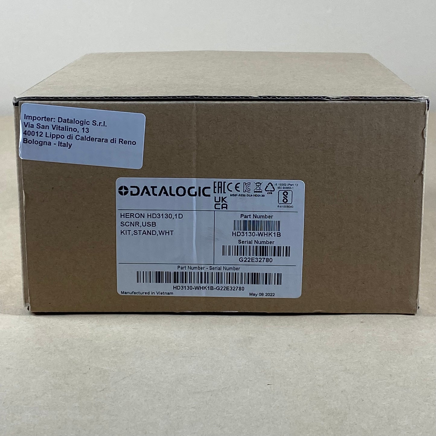 New Datalogic Heron Linear Imager Barcode Scanner  HD3130 White