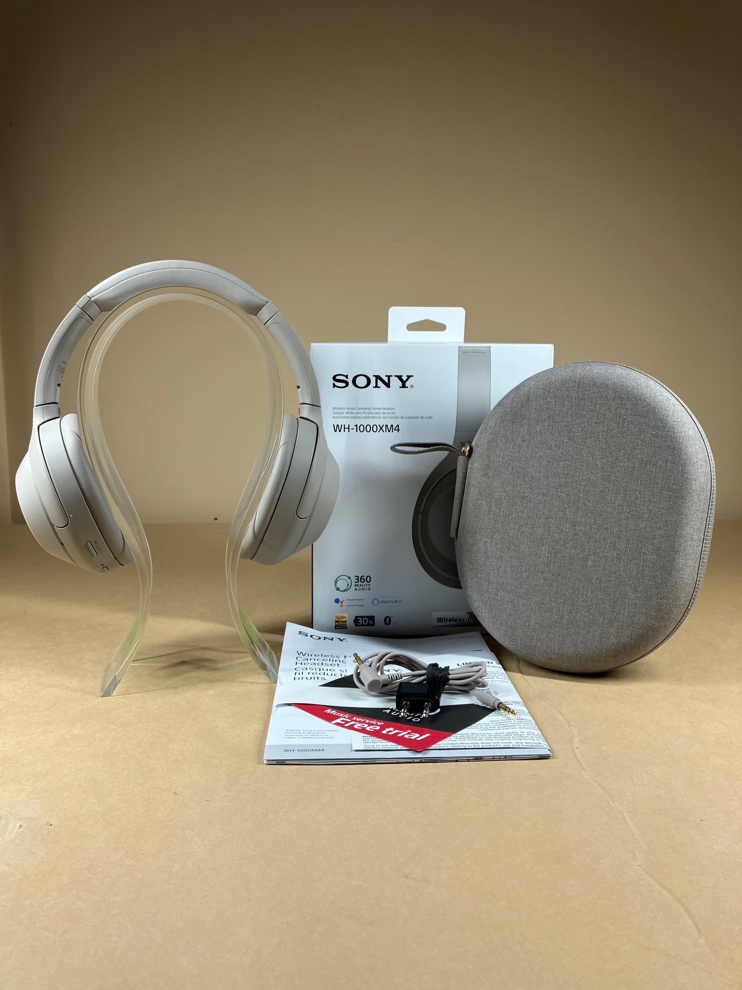 Sony WH-1000XM4 Noise Cancelling Wireless Stereo Headset Gray