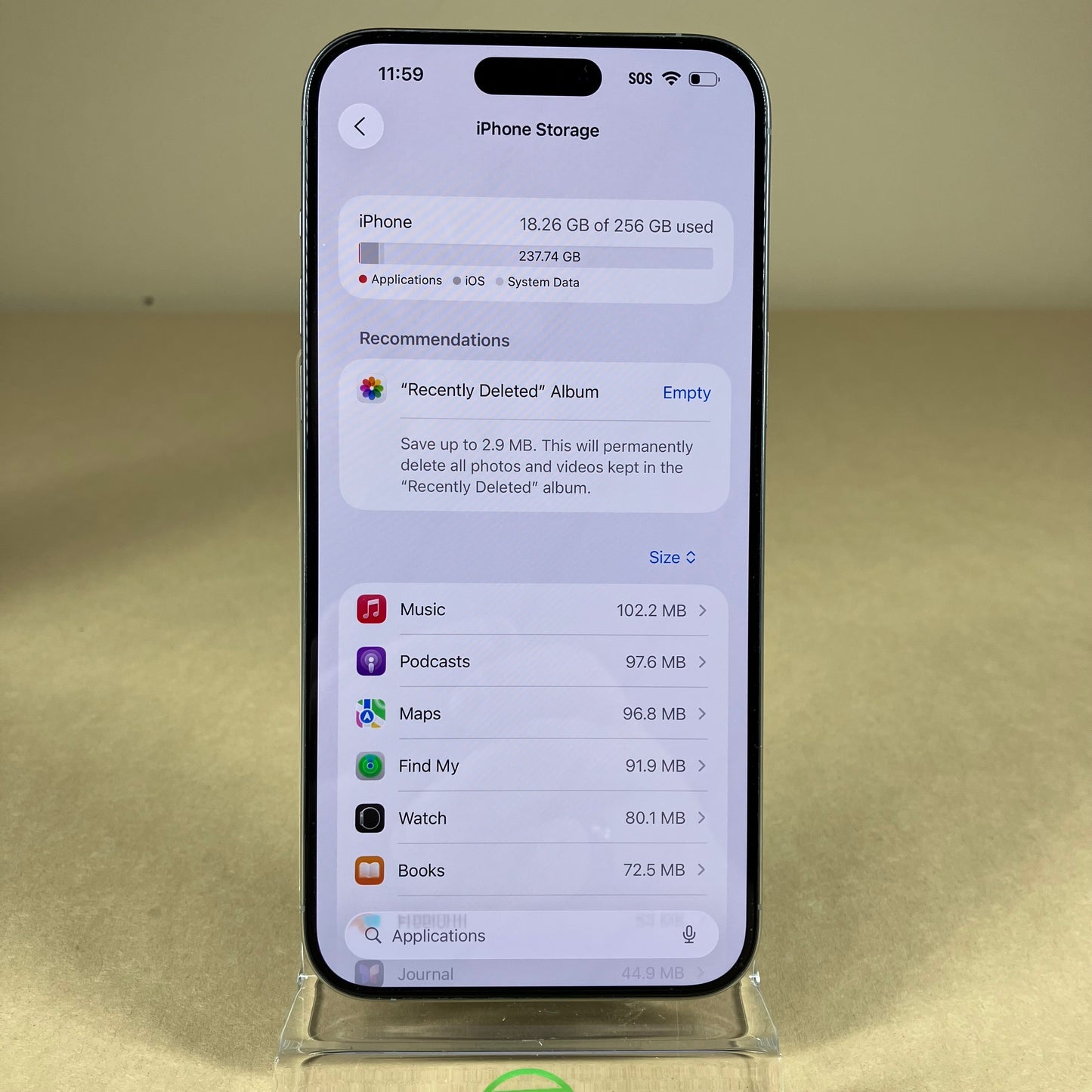 Unlocked Apple iPhone 15 Pro Max 256GB Natural Titanium MU683LL/A