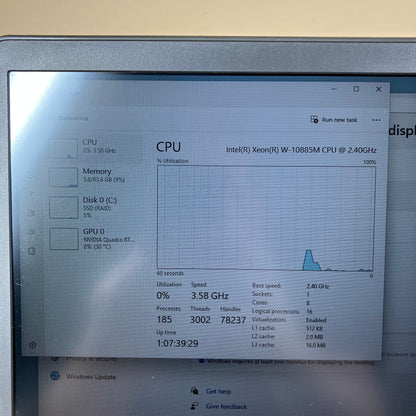 Dell Precision 7750 17" XEON W-10885M 2.4GHz 64GB RAM 1TB SSD Quadro RTX 4000