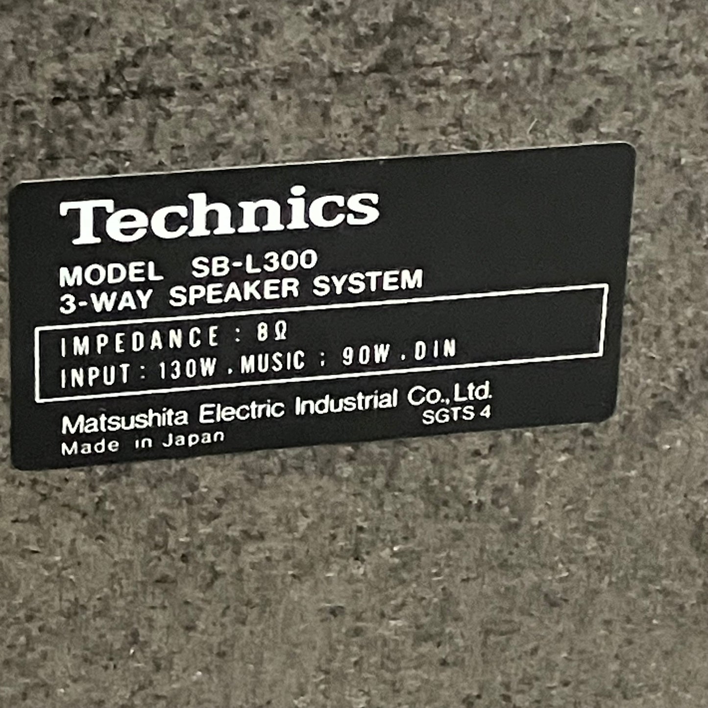 Technics 3-Way Speaker System Linear Phase Wood SB-L300