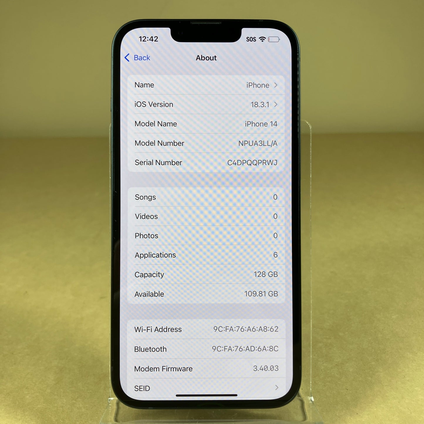 New T-Mobile Apple iPhone 14 128GB Black NPUA3LL/A