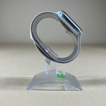 GPS Only Apple Watch Series 10 42MM Silver Aluminum White Sport Band A2997